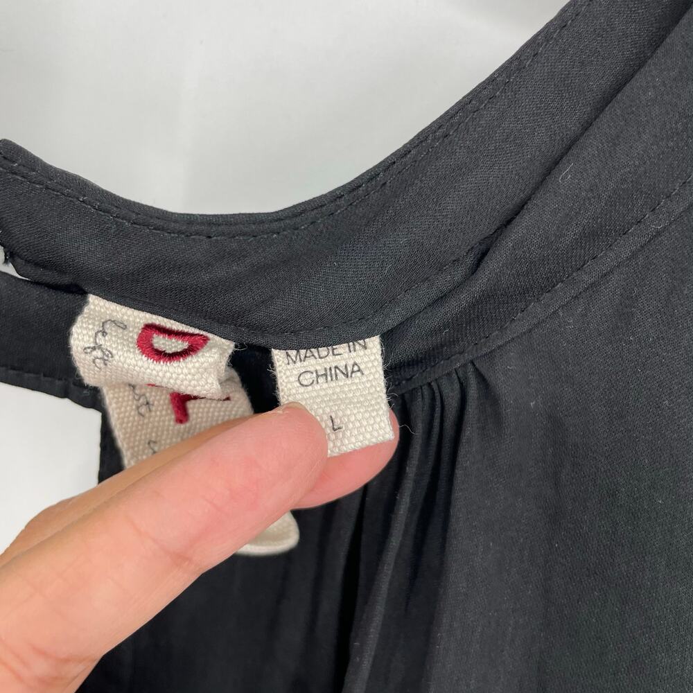 Dolan Ruffle Black Top Size Large - Picture 7 of 9